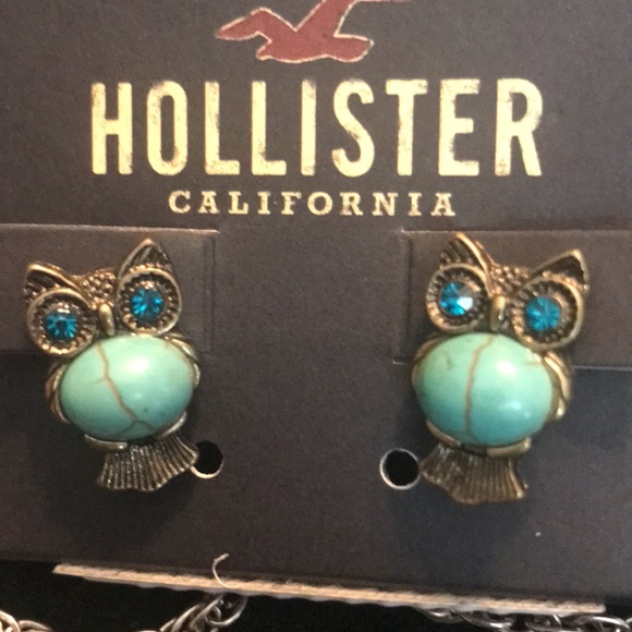 NWT 24”Hollister Necklace with super cute owl earrings. 2 sets of 2 (Sku 116) - Picture 4 of 5